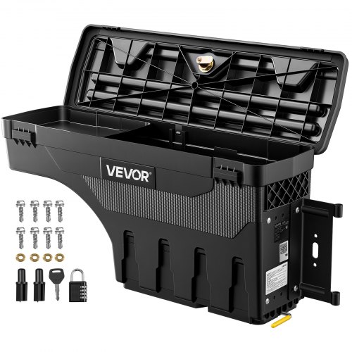 VEVOR Pickup Tool Box 25 L Dodge Ram 1500 2500 3500 (bouwjaren 2002–2018) voor de rechter passagierszijde (boren vereist), 180° draaibaar, waterdicht,