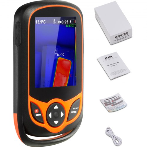 VEVOR warmtebeeldcamera voor Android 256x192 pixels Hoge resolutie 0,07°C hittegevoeligheid Temperatuurbereik van -20℃ tot 550℃ Infraroodcamera 25 Hz ideale keuze voor huisinspectie HVAC-loodgieterswerk etc. afbeelding