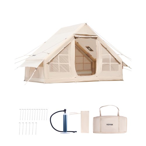VEVOR Opblaasbare Tent voor Kamperen 3-5 Persoons Glamping Tent met Pomp 3x2x2m afbeelding