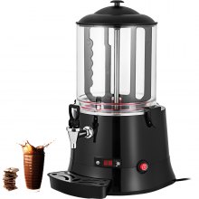 VEVOR Hot Chocolate Machine KS-RQ Chocoladesmelter Machine Hot Chocolate Dispenser Machine 10L voor hotels Restaurants Bakkerijen Cafés voor het smelten van chocolade