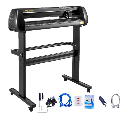 VEVOR 34-inch vinylsnijder/plotter tekensnijmachine Software 3 messen LCD-scherm afbeelding