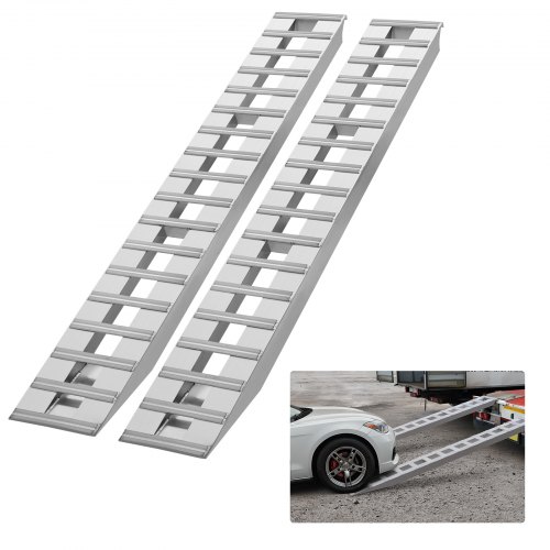 VEVOR auto-oprijplaat aluminium oprijplaten laadbrug 4535,9kg 2745x380mm 2 stuks. afbeelding