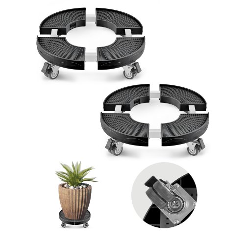VEVOR 2x Transportwagens Trolley 38-58cm Verstelbaar 181,4kg afbeelding