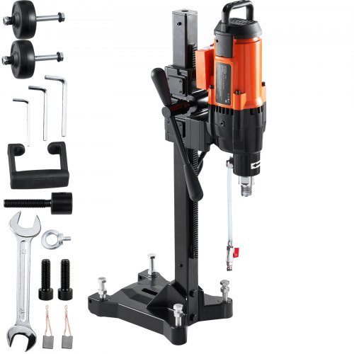 VEVOR Kernboormachine Diamantboorsysteem 2500 W diamant kernboormachine Kernboorapparaat 0-750 rpm Kernboormachine 26 cm magneetboormachine Geschikt afbeelding