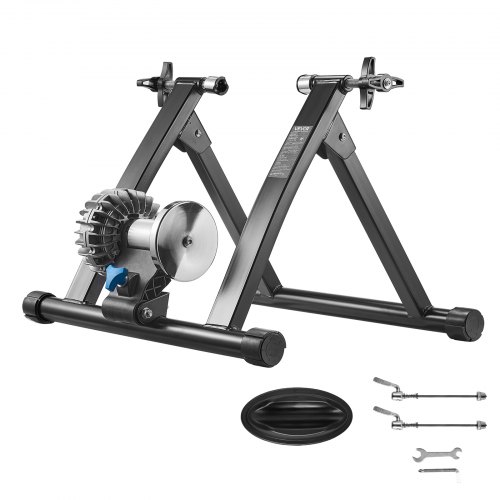 VEVOR fietstrainer voor wielen van 660,4-736,6 mm / 700C, opvouwbare fietstrainer voor thuis met snelspanner en voorwielsteun, draagvermogen van 150 k