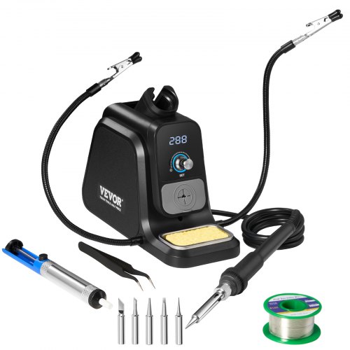 VEVOR Soldeerstation 80W LED-display Soldeerstationset Helpende handen afbeelding