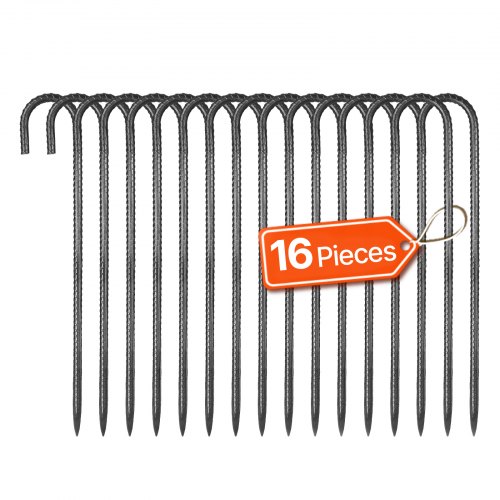 VEVOR 16-pack J-type grondankers Grondankers Grondpennen Tentharingen 406,4 mm afbeelding