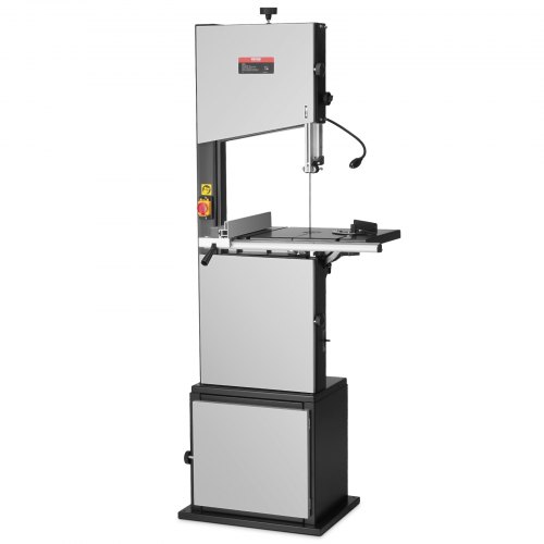 VEVOR 13,39-inch lintzaag, 440-846 tpm, continu variabele lintzaag, 1100 W, 1,5 pk motor, 13-inch zaaghoogte, 109,45-inch zaagbladlengte, met stop en verstekgeleider, voor aluminium houtbewerking afbeelding