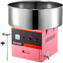 VEVOR Commerciële Elektrische Suikerspinmachine Floss Maker 20 inch RVS Roze