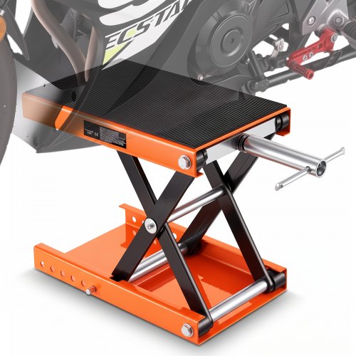 VEVOR Motorfietslift 500 kg laadvermogen Motorfietskrik Auto's Motorfietsmontagestandaard, verstelbare montagestandaard van 95-350 mm Motorfietslift,