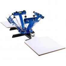 VEVOR 4 Kleur 2 Station Zeefdruk Machine T-shirt Persapparatuur Kit