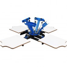Zeefdrukmachine Zeefdrukmachine Zeefdrukmachine Textiel 4 kleur 4 station: