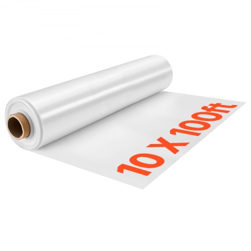 VEVOR kasfolie 3x30,5 m polyethyleenfolie 0,143–0,152 mm tunnelfolie, voor landbouw, tuinbouw en buitenplanten, water-, zon-, vorst-, wind- en stofbestendig, lichtdoorlatend, per meter verkocht