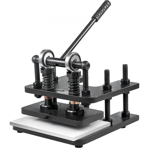 Lederen snijmachine Embossingmachines voor verschillende materialen Handleiding 28*14CM lederen logoprinter afbeelding