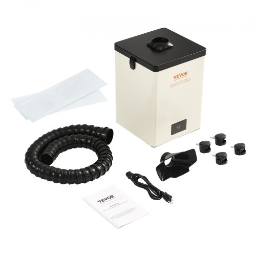 VEVOR soldeerdampafzuiging 150W lasdampafzuiger 332 m³/h mini desktop soldeerdampafzuiging 5800rpm 3-traps filter-soldeerdampafzuiging voor soldeerstationlaswerkzaamheden afbeelding