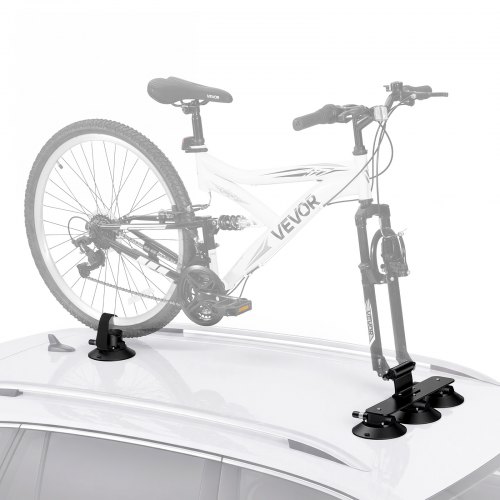 VEVOR dakfietsendrager voor 1 fiets met zuignap, 20 kg draagvermogen, aluminiumlegering, voor sedans, SUV's, racefietsen en mountainbikes, framevrij,