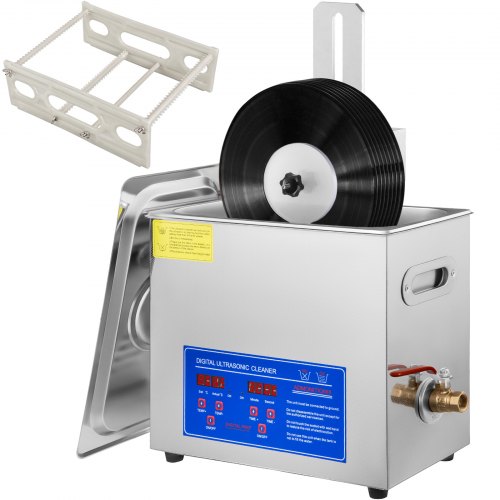 VEVOR 6L Ultrasone platenreinigingsmachine Complete set droogrek afbeelding