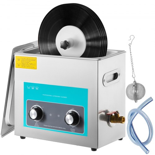 VEVOR Digitale Ultrasone Reiniger, 6L Ultrasone Reinigingsmachine, 304 Roestvrij Staal Ultrasoon Reiniger, voor het Reinigen van Vinylplaten, Sieraden, Brillen, Horloges, Laboratoriumbenodigdheden afbeelding
