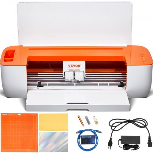 VEVOR vinylsnijmachine, doe-het-zelf-snijmachine met Bluetooth-connectiviteit, compatibel met iOS, Android, Windows en Mac, uitgebreide ontwerpen inbegrepen, aangepaste kaarten, huisdecoratie afbeelding