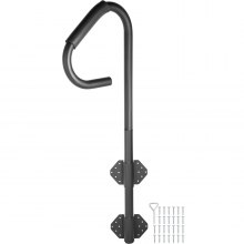 VEVOR Instapleuning Spa 119,4x48 cm Spa Zijleuning voor Alle Hot Tub Spas Laadvermogen 280 kg Plaatdikte 0,2 cm Spa Leuning Roestvrij Staal met Rubberen Grip Buitenzwembad Bubbelbad Binnen Zonnebaden