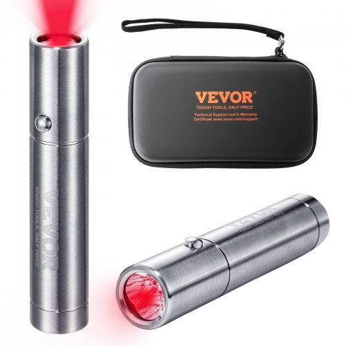 VEVOR roodlichttherapieapparaat, rood- en nabij-infraroodlichttherapiestaaf met 3 golflengten, draagbare roodlichttherapie-zaklamp voor pijnverlichting in gewrichtsspieren, wondgenezing, huidgenezing afbeelding