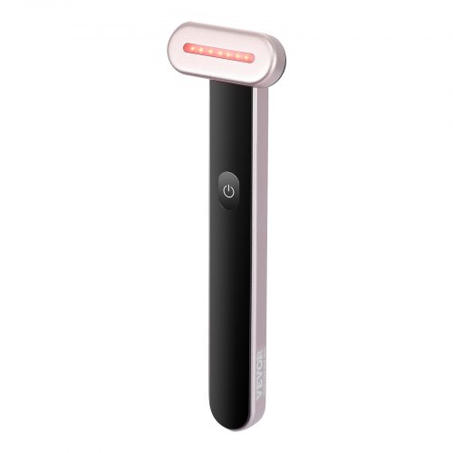 VEVOR Roodlichttherapiestaaf voor gezicht en hals, 3-in-1 LED-gezichtsstaaf, roodlichttherapieapparaat met warmtetherapie | Vibrerende gezichtsmassage, draagbare LED-schoonheidsstaf afbeelding