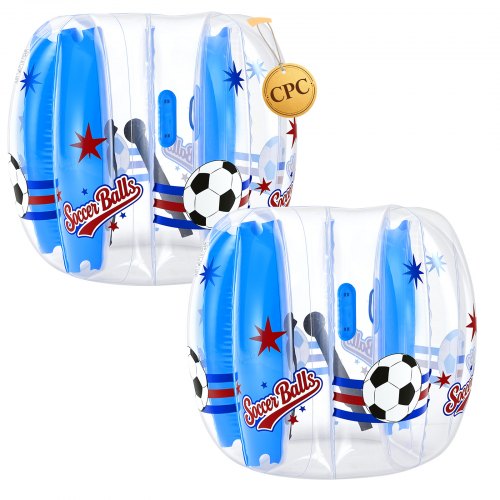 VEVOR 2 stuks 1,2 m Bumper Sumo Ballen 0,5 mm PVC Opblaasbare Bumper Ballen voor Gazon, Park, Camping en Tuin, Hittebestendige Handgrepen, Stevige Schouderbanden en Verstelbare Banden, Voetbaldesign