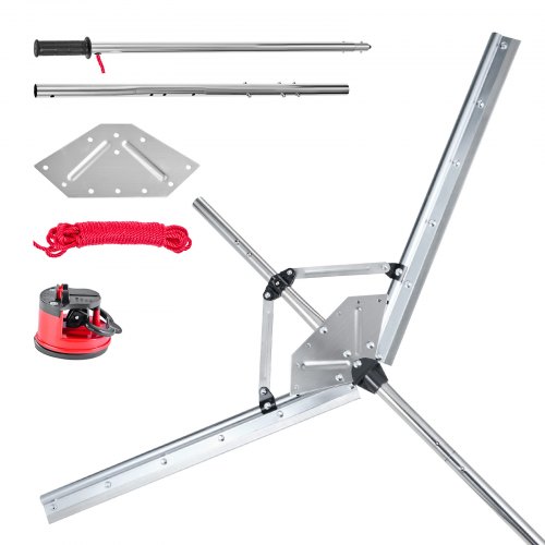 VEVOR Lake Weed Cutter Pond Harke Lake Hark 1219mm Snijbreedte 9m Touw afbeelding