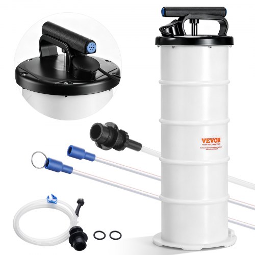 VEVOR Oliezuigpomp 6.5L Handmatige oliezuigpomp Ø200x550mm Olieverversingspomp Autozuigpomp Handpomp Vloeistofzuigpomp Geschikt voor het aanzuigen van
