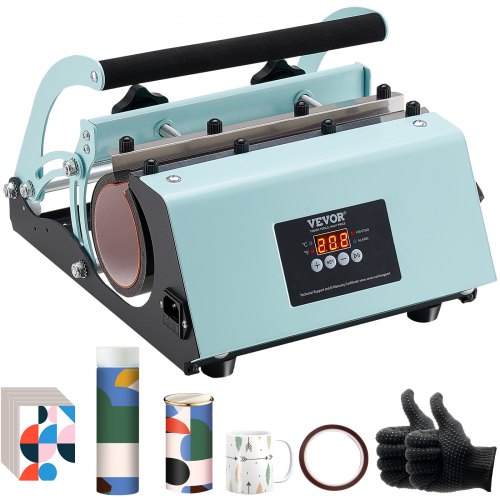 VEVOR hittepersmok hittepers 887 ml sublimatiemok DIY groen afbeelding