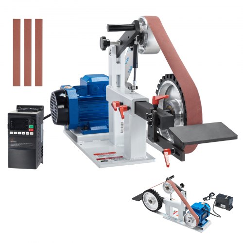 VEVOR bandschuurmachine 3-in-1 bandschuurmachine schuurmachine 1828,8x50,8mm VFD 1500W afbeelding