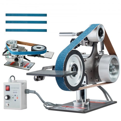 VEVOR bandschuurmachine 762x25,4mm bandschuurmachine schuurmachine VFD 2 schuurmodi afbeelding