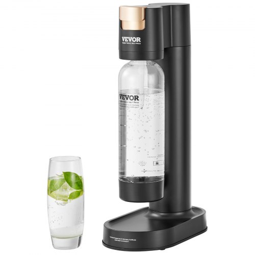 VEVOR bruiswatermaker, frisdrankautomaat, bruiswaterstartset met BPA-vrije 1 liter PET-fles, compatibel met inschroefbare CO2-flessen van 60 liter (NIET inbegrepen) afbeelding