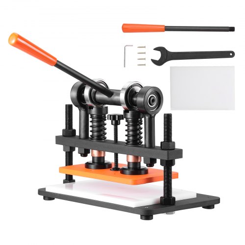 VEVOR leerponsmachine Handmatige leersnijmachine 26 x 15 cm, leer embossingmachine 1,5 t Zware leerponsmachine Geschikt voor leer, PVC/EVA-schuim, niet-klevende materialen afbeelding