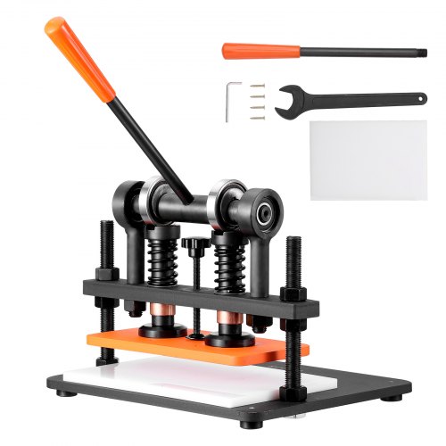 VEVOR leerponsmachine Handmatige leersnijmachine 28 x 14 cm, leer embossingmachine 1,5 t Zware leerponsmachine Geschikt voor leer, PVC/EVA-schuim, niet-klevende materialen afbeelding