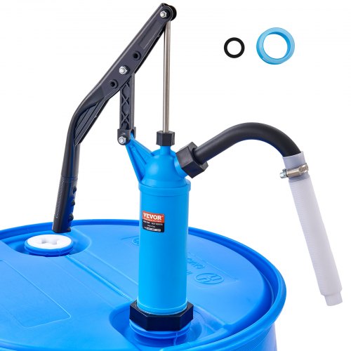 VEVOR-vatpomp, 9,5 oz. Pro Hub, trommelpomp met hefboomwerking, past op vaten van 5-55 gallon met 3-delige zuigbuis en slang, voor het overbrengen van water, alcohol en bijtende vloeistoffen