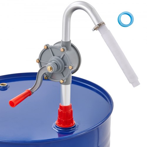 VEVOR vatpomp 6 GPM flow handcrankpomp voor 5 tot 55 gallon vaten met 3-delige zuigbuisconstructie en slang voor het verpompen van stookolie diesel kerosine aluminiumlegering