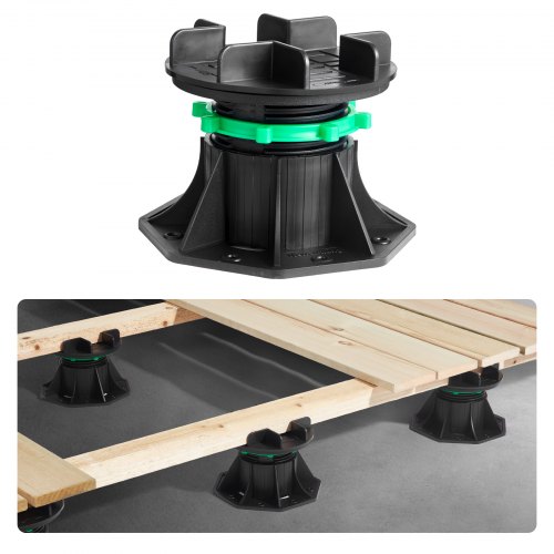 VEVOR 8x voetstukdrager terrasdrager nivelleringsvoet plaatdrager balkdrager 90-118mm afbeelding