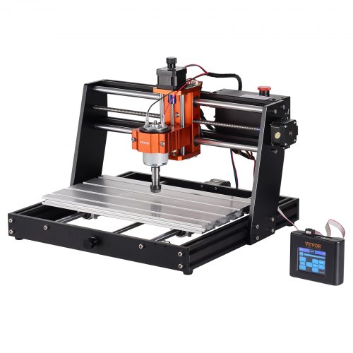 VEVOR CNC-freesmachine, 300x200x72mm Werkgebied, 120W Graveermachine, 3-assige Grbl-besturing Houtgraveer-freesmachinekit 1200 RPM Met Offline Controller Voor Hout, Acryl, Mdf, Pvc, Schuimplastic afbeelding