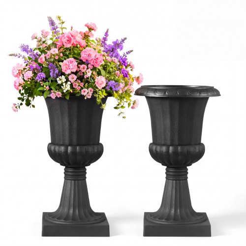VEVOR Plastic Bloempotstandaard, 40x67 cm, 2-Pack, Bloempot, Plantenschaal, Zwarte Bloempotten, voor Veranda, Bruiloft, Feest, Huis, Podium, Balkon, T