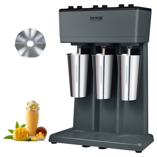 VEVOR Pro Drinkmixer 1125 W 820 ml milkshakemachine met één kop, 3 snelheden instelbaar 15000 / 18000 / 21000 rpm, roestvrijstalen beker melk- en eiwitshake, drankmixer, cocktail afbeelding