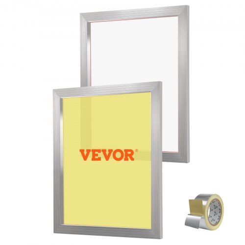 VEVOR zeefdrukkit, 2 stuks aluminium zeefdrukframes, 20 x 24 inch zeefdrukframe met 160 mesh, hoogspanning nylon gaas en afdichtingstape voor T-shirt doe-het-zelf afdrukken enz. afbeelding