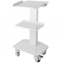 3-laags medische trolley Lab Rolling Cart Roestvrijstalen apparatuur Utility Cart