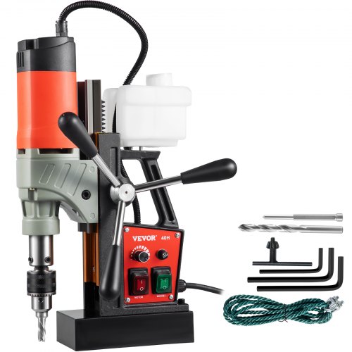 VEVOR 1200 W magneetboormachine, magneetboormachine, 13000 N elektrische kernboormachine, industriële boormachine, 580 tpm met variabele snelheid voor alle oppervlakken en doe-het-zelfwerkzaamheden afbeelding
