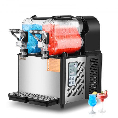VEVOR 3Lx2 Commerciële Slush-ijsmachine Margarita Smoothie-drankmaker afbeelding