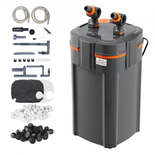 VEVOR Aquariumfilter 264GPH, 3-traps potfilter 284L, ultrastil intern aquariumfilter met UV-bescherming, multifunctioneel dompelbaar vermogensfilter voor aquaria, 11W afbeelding