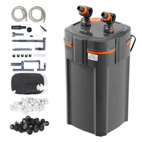 VEVOR Aquariumfilter 660 GPH, 5-traps potfilter 235 gallon, ultrastil intern aquariumfilter met UV-bescherming, multifunctioneel dompelbaar vermogensfilter voor aquaria, 25W afbeelding
