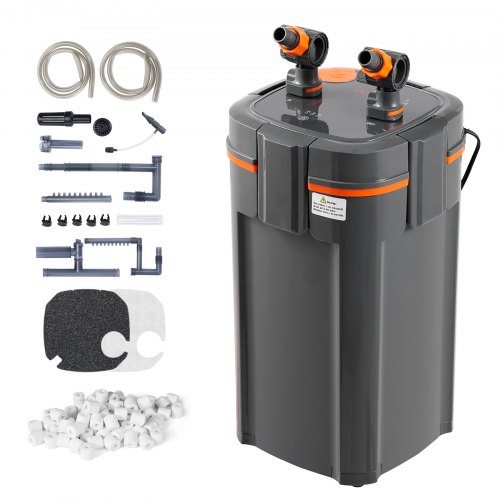VEVOR Aquariumfilter 225 GPH, 2-traps potfilter 208L, ultrastil intern aquariumfilter met UV-bescherming, multifunctioneel dompelbaar vermogensfilter voor aquaria, 10W afbeelding