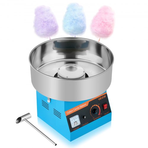 VEVOR Commerciële Suikerspinmachine Elektrische 1kW Suikerspinmaker Blauw afbeelding