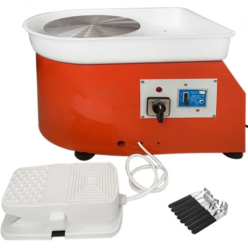 VEVOR 280W Pottenbakkersschijf Keramische Machine 25cm Elektrische Aardewerk Wiel Machine Klei Spons Gereedschap Set Mini Merk afbeelding